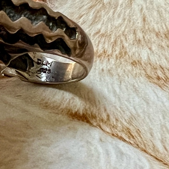 Vintage Diane Malouf Size 6.5 Sterling Silver Ring - Picture 5 of 5